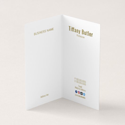 Berufliche, rosa Monogramm-Visitenkarte Visitenkarten (Innenseite)