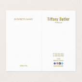 Berufliche, rosa Monogramm-Visitenkarte Visitenkarten (Innenseite Aufgefaltet)