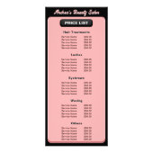 Berufliche Rosa-Salon-Logodienste Werbekarte (Vorne)