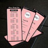 Berufliche Rosa-Salon-Logodienste Werbekarte