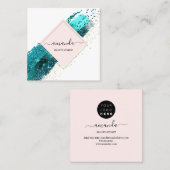 Berufliche Rose Frame Gold Beauty Logo Weiß Quadratische Visitenkarte (Vorne/Hinten)