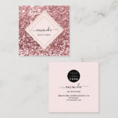 Berufliche Rose Frame Schönheitschirurgie Wellness Quadratische Visitenkarte (Vorne/Hinten)