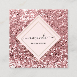 Berufliche Rose Frame Schönheitschirurgie Wellness Quadratische Visitenkarte