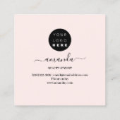 Berufliche Rose Frame Schönheitschirurgie Wellness Quadratische Visitenkarte (Rückseite)