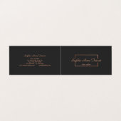 Berufliche Rose Gold gebrochene Rahmen auf dunkelg Visitenkarten (Außenseite Aufgefaltet)