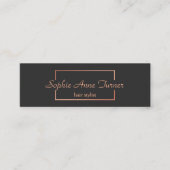 Berufliche Rose Gold gebrochene Rahmen dunkelgrau Mini Visitenkarte (Vorderseite)