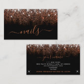 Berufliche Rose Gold Glitzer Parco Civico-Ciani Visitenkarte (Vorne/Hinten)