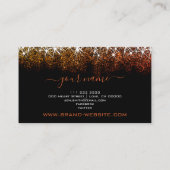 Berufliche Rose Gold Glitzer Spark Treppe Visitenkarte (Rückseite)