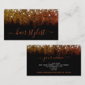 Berufliche Rose Gold Glitzer Spark Treppe Visitenkarte (Vorne/Hinten)