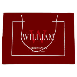 Berufliche Rot- und Weißweine-Trauzeugen Minimalis Große Geschenktüte