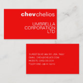 Berufliche rote Geschäfts-Karte Visitenkarte (Vorne/Hinten)