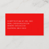 Berufliche rote Geschäfts-Karte Visitenkarte (Rückseite)