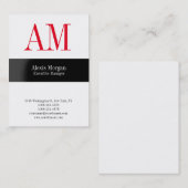 Berufliche rote Monographie Visitenkarte (Vorne/Hinten)