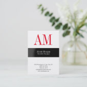 Berufliche rote Monographie Visitenkarte (Stehend Vorderseite)