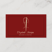 Berufliche, rote Needle-Nähveränderungen Visitenkarte (Vorderseite)