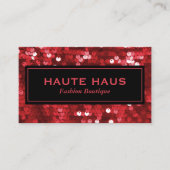 Berufliche rote Sequenzen Visitenkarte (Vorderseite)