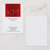 Berufliche rote Streifen Visitenkarte (Vorne/Hinten)
