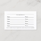 Berufliche rote Swirt-Karte Terminkarte (Rückseite)