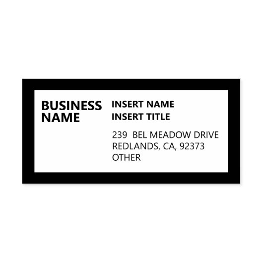 Berufliche Rücksendeadresse Gummistempel (Prägung)