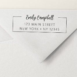 Berufliche Rücksendeadresse Minimalistisch Permastempel