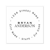 Berufliche Rücksendeadresse Selbstfarbige Briefmar Permastempel (Design)