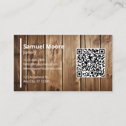 Berufliche Rustikale Joinery Visitenkarte (Vorderseite)