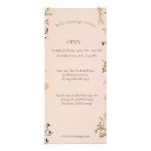 Berufliche Salonpreisliste und Öffnungszeiten Werbekarte (Hinten)