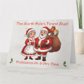 Berufliche Santa Business Card Mail Herr & Frau Cl Karte (Vorderseite)