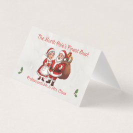 Berufliche Santa Business Card Zelt Mr. & Mrs. Cla