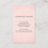 Berufliche Saubere Blush Linen Loyalität Vertikal Visitenkarte (Rückseite)