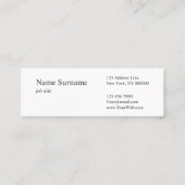 Berufliche saubere Minigeschäfts-Karte des Mini Visitenkarte (Rückseite)