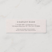 Berufliche saubere minimale mini visitenkarte (Rückseite)