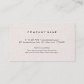 Berufliche saubere Minimalistische Visitenkarte (Rückseite)