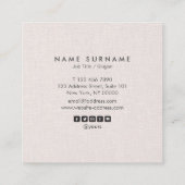 Berufliche saubere quadratische visitenkarte (Rückseite)