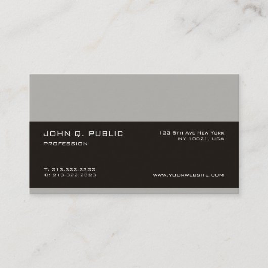 Berufliche Saubere Trendy Kreativ Moderner Chic Visitenkarte (Vorderseite)