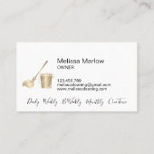 Berufliche Säuberungsmaid für Navy-Gold-House Visitenkarte (Rückseite)