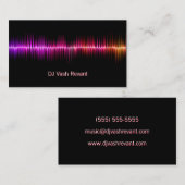 Berufliche Schallwellen DJ Visitenkarte (Vorne/Hinten)