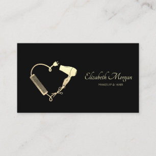 Berufliche Schere Dryer Brush Black Visitenkarte