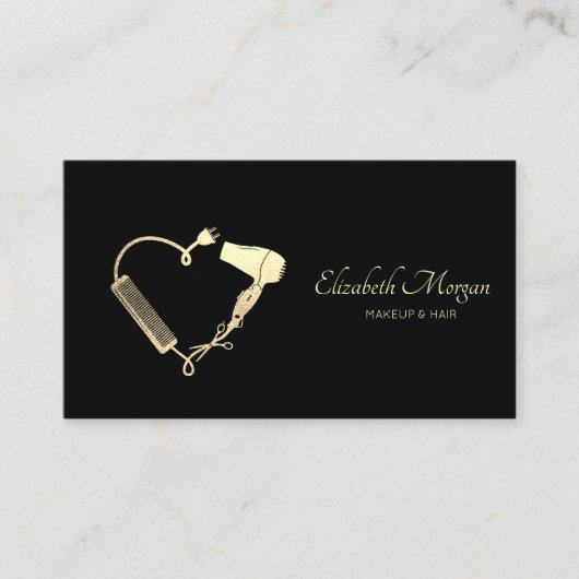 Berufliche Schere Dryer Brush Black Visitenkarte (Vorderseite)