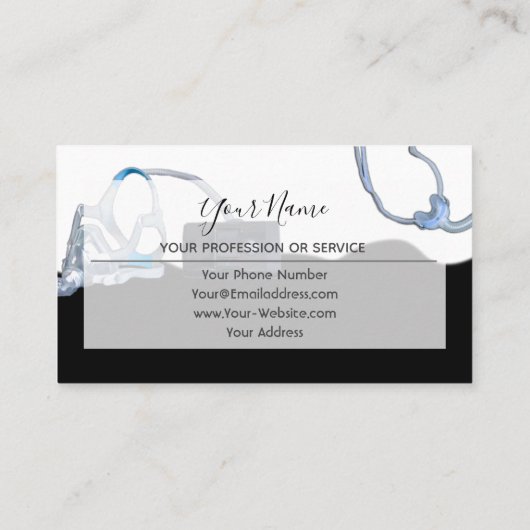 Berufliche Schlafapnoe-Karte Visitenkarte (Rückseite)