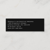 Berufliche, schlanke Visitenkarten für Kohlenstoff Mini Visitenkarte (Rückseite)
