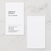 Berufliche schlicht-minimalistische moderne Premiu Visitenkarte (Vorne/Hinten)
