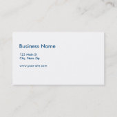 Berufliche schlichte einfache moderne Blau-Wellen Visitenkarte (Rückseite)