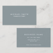 Berufliche Schlichte Elegante Moderne Grau Visitenkarte (Vorne/Hinten)