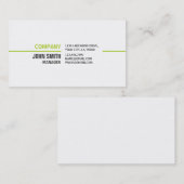 Berufliche schlichte elegante weiße visitenkarte (Vorne/Hinten)