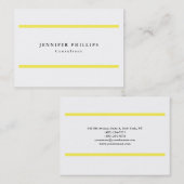 Berufliche Schlichte Gelbstreifen Visitenkarte (Vorne/Hinten)