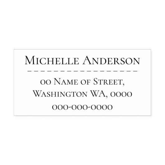 Berufliche schlichte Geschäftsadresse Permastempel (Design)