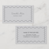 Berufliche Schlichte graue Stoffe Moderne, einfach Visitenkarte (Vorne/Hinten)