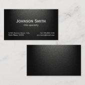 Berufliche Schlichte Matte Black - Einfach stilvol Visitenkarte (Vorne/Hinten)