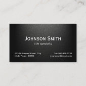 Berufliche Schlichte Matte Black - Einfach stilvol Visitenkarte (Vorderseite)